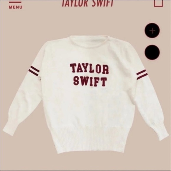 Taylor Swift Sweaters - Taylor Swift Knit Sweater Red Varsity Letterman Size S